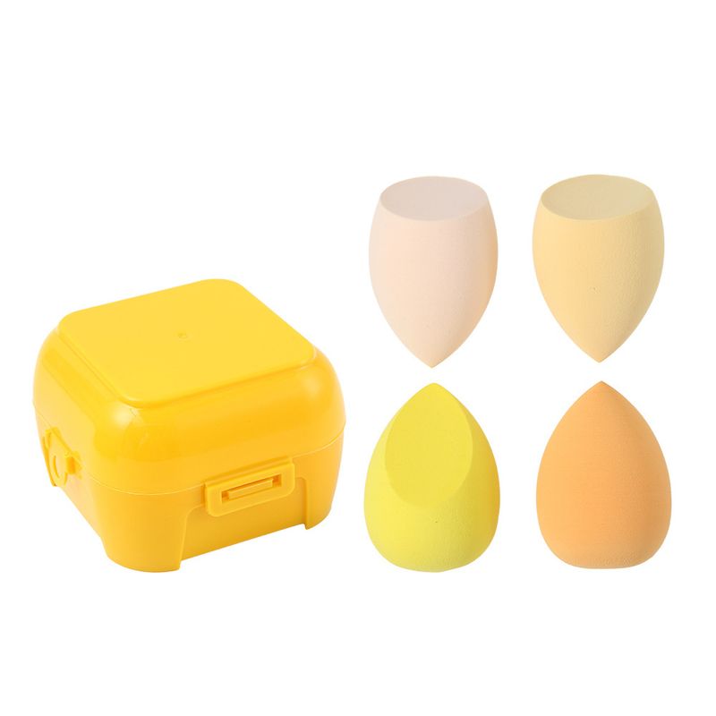 4 Eierkarton Set Beauty Kissen Make-up Schwamm Kürbis Wassertropfen schräg Puff_voghion.com