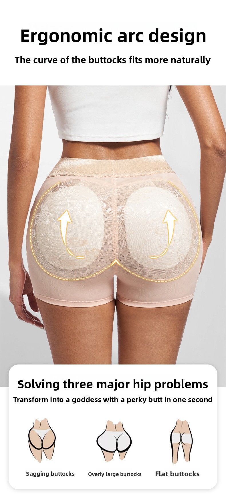 Sollevamento per donne, valorizzazione dei fianchi, biancheria intima imbottita per i glutei, pantaloni modellanti traspiranti in rete per taglie forti, controllo della pancia_voghion.com