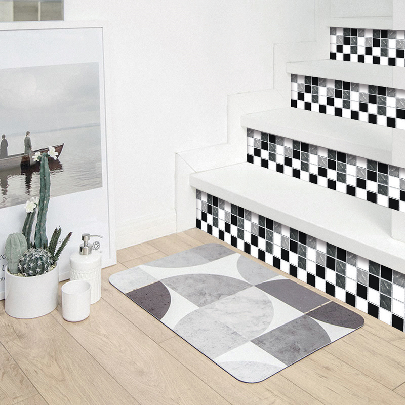 MSC077-0923D Mosaik Krystal Flise Klistermærke Glas Tile DIY Vandtæt selvklæbende vægklistermærke_voghion.com