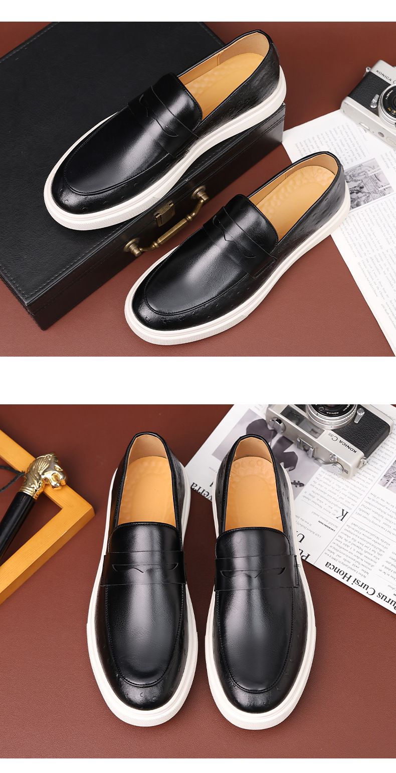 Fashion men's shoes Leather shoes casual board shoes loafers_voghion.com