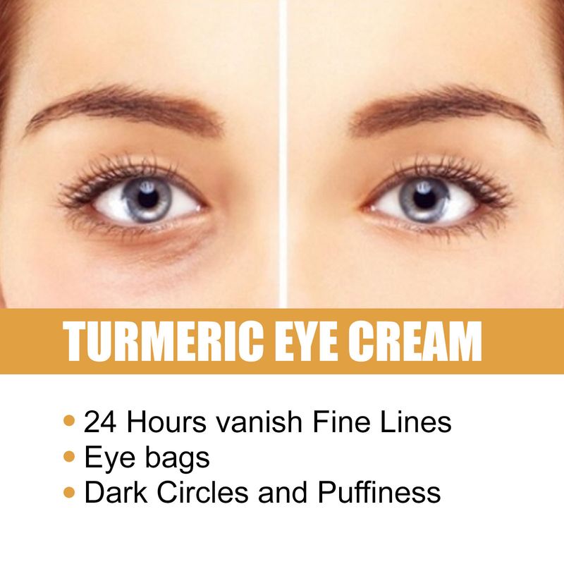 EELHOE turmeric cream reduces fine lines dark circles around eyes, removes bags, fights wrinkles, brightens skin, and_voghion.com