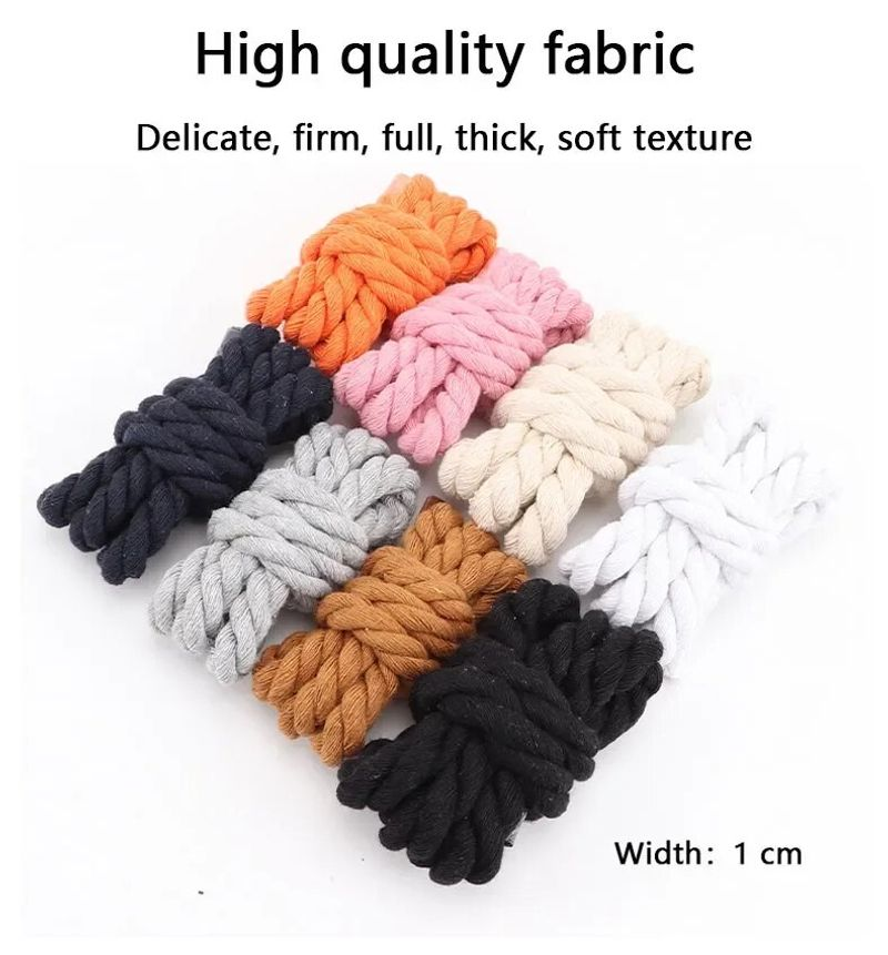Lacci per scarpe rotondi di qualità Lacci per scarpe in cotone colorati più spessi 1 cm per scarpe da ginnastica Accessori per scarpe da uomo e da donna di moda_voghion.com