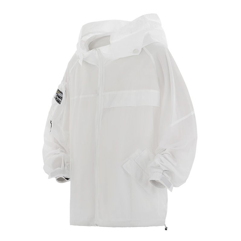 Chaqueta Jiye de calidad inmejorable para hombre, estilo chino chic, con cuello alto y capucha, de secado rápido, para deportes al aire libre, suelta y con protector solar._voghion.com