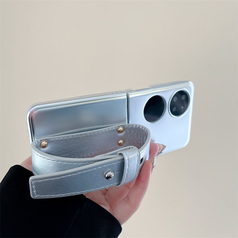 Curea de mână din argint electrolizat pentru huawei p50, husă de telefon cu ecran pliabil, buzunar, 2, carcasă rezistentă la căderi_voghion.com