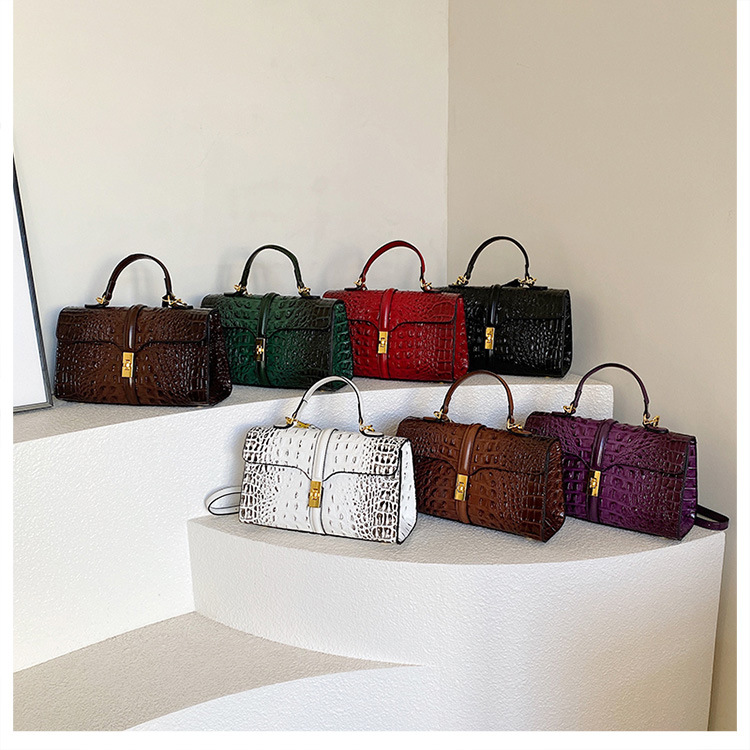 Borse Borse da donna Nuovo modello coccodrillo Borsa di grande capacità Borsa a tracolla versatile alla moda Borsa a tracolla per mamma da donna_voghion.com