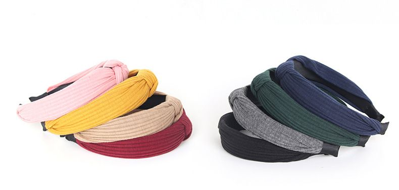 Fascia turbante con nodo Fascia in tessuto antiscivolo da donna Fascia nodo euro-americana Fascia elastica_voghion.com