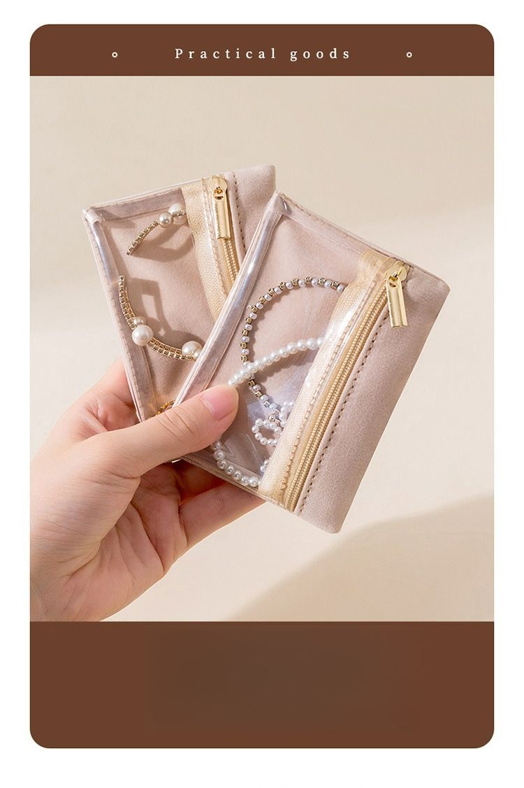 10 mini bolsas para guardar joyas, pendientes, anillos y pulseras. Bolsa transparente con cremallera para guardar y rematar joyas en viajes._voghion.com
