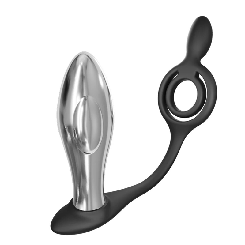 Pierścień z wtyczkami analnymi, męski wibrator, masażer prostaty, zdalnie sterowany masturbator, męskie zabawki erotyczne dla dorosłych gejów_voghion.com