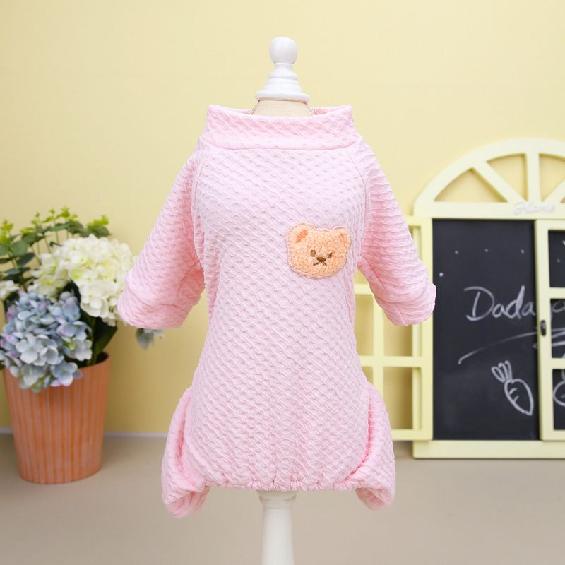 Pet clothing, autumn and four legged teddy dog pet clothes, winter 22 bubble bear home clothes_voghion.com