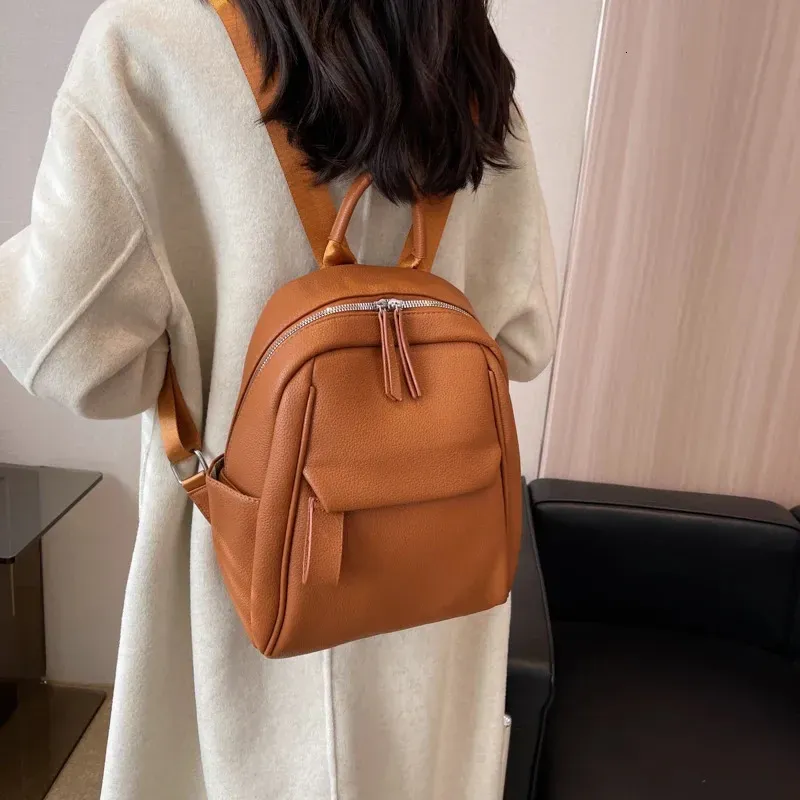 er Niedlicher, modischer Mini-Rucksack aus weichem Leder für Damen, multifunktional, kleine Schultertasche, Mädchenhandtasche 250210_voghion.com