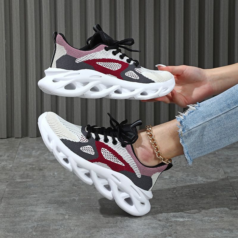 Nové priedušné bežecké topánky na jar a jeseň pre študentky, pohodlné športové topánky veľkej veľkosti_voghion.com