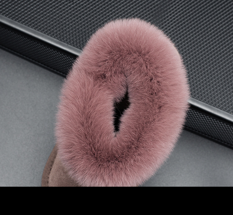 Zapatos de bebé de invierno nuevos, botas cálidas de algodón con boca de piel de conejo de cuero genuino, zapatos antideslizantes para bebés_voghion.com