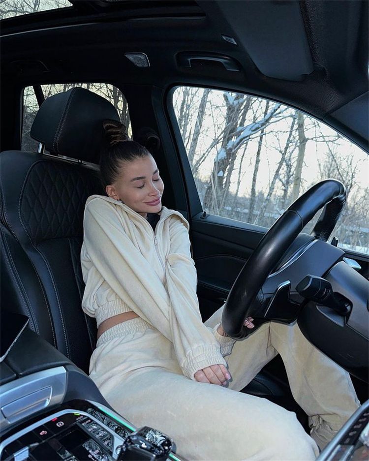 Ensembles pour femmes 2 pièces automne décontracté sport manches longues fermeture éclair 2024 femmes tendance pantalons ensembles cardigan élastique survêtement_voghion.com