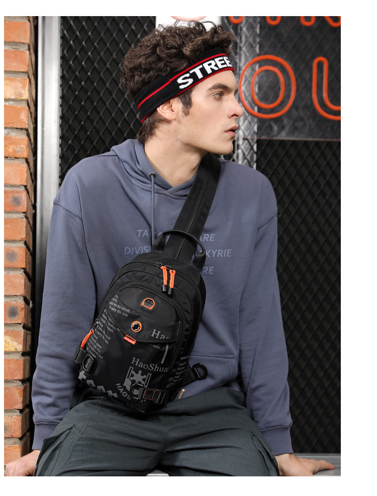 Nueva mochila informal versátil para exteriores para hombre, multifuncional, de moda, de nailon impermeable, bandolera de un solo hombro._voghion.com