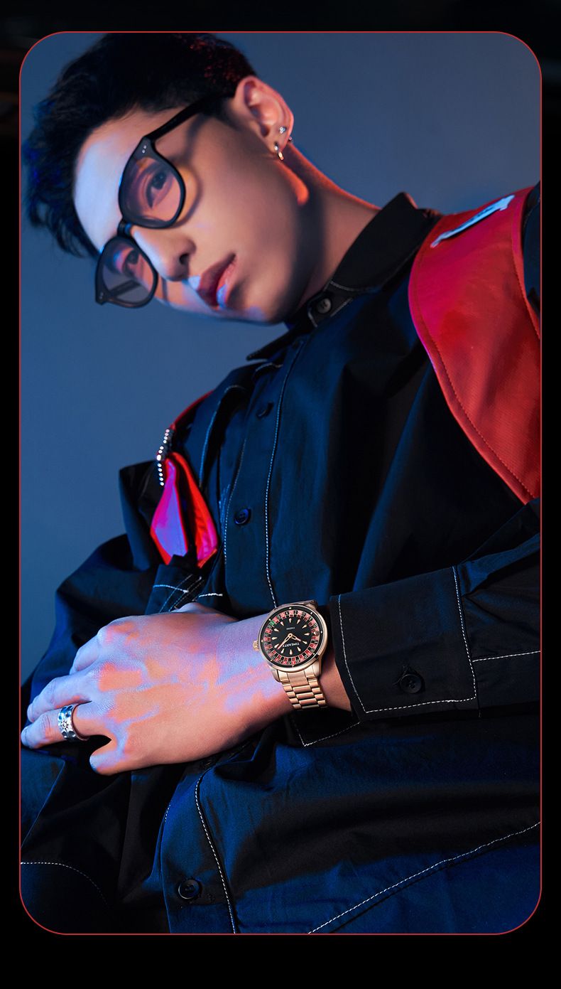 Factory Customized Cross-Border Hot-Selling Casino Roulette European And American Trend Luminous Waterproof Quartz Men's_voghion.com