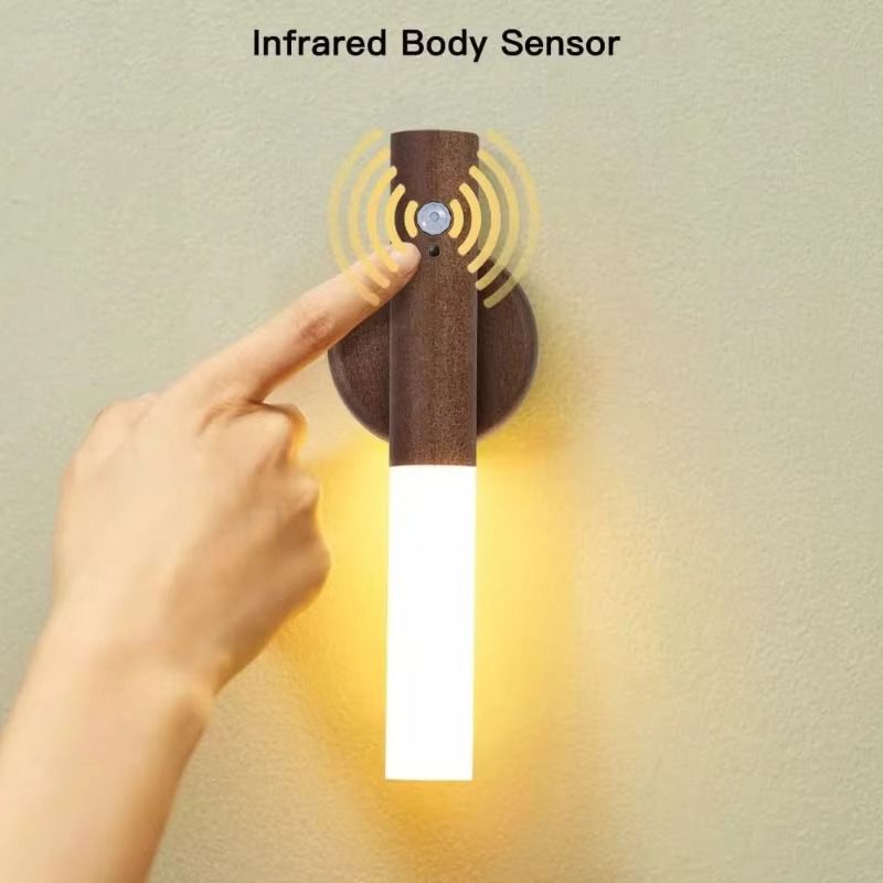 LED Night com carregamento USB, indução humana inteligente para armário de cabeceira, iluminação de guarda-roupa doméstico, sensor de movimento, luz LED_voghion.com