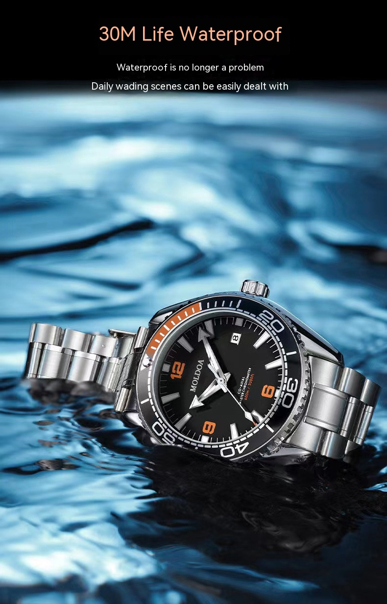 Nyt bedst sælgende ur med fuldautomatisk hulbevægelse, lysende kalender til mænd, dobbeltsidet sommerfuglespænde, vandtæt_voghion.com