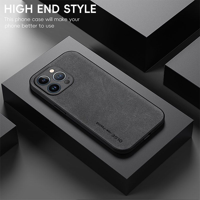 Leather Phone Case For IPhone 15 14 13 12 11 X XS XR Pro Max Plus Protection Shockproof Cover_voghion.com