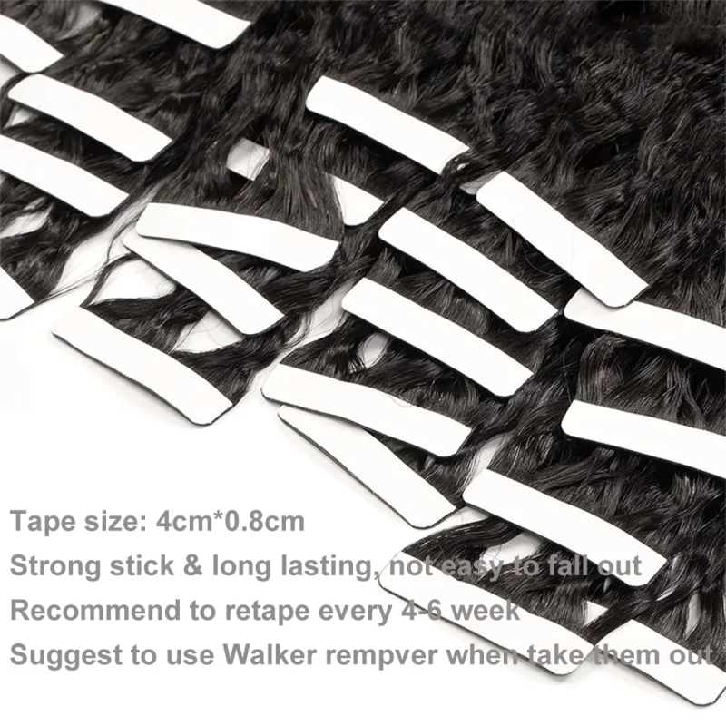 Tape In Hair Extensions Natuurlijk Menselijk Haar 20st/Pack Europees Remy Kinky Straight_voghion.com