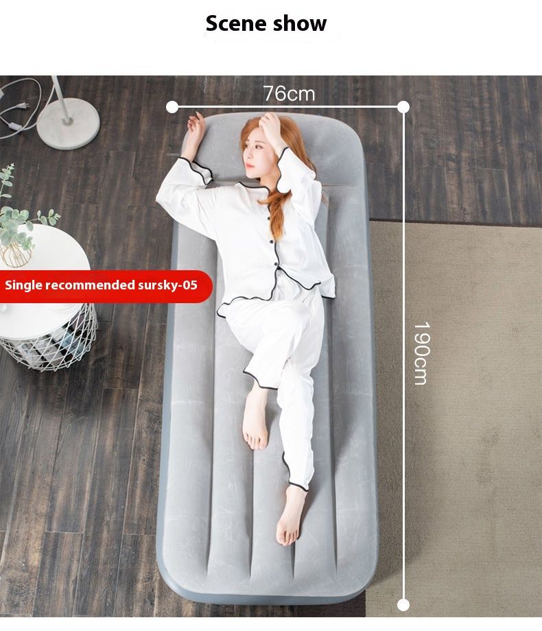 Outdoor Air Double Household Large Single Folding Mattress Inflatable Pad Simple Portable Bed_voghion.com