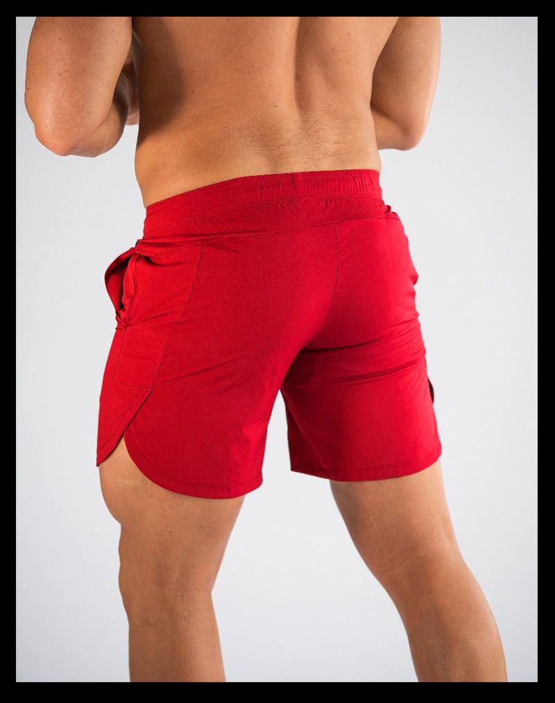 Pantaloncini da allenamento da 5 pollici da uomo - Ibridi per palestra e corsa con tessuto ad asciugatura rapida (design minimalista senza logo, tasche laterali elasticizzate in 4 direzioni)_voghion.com