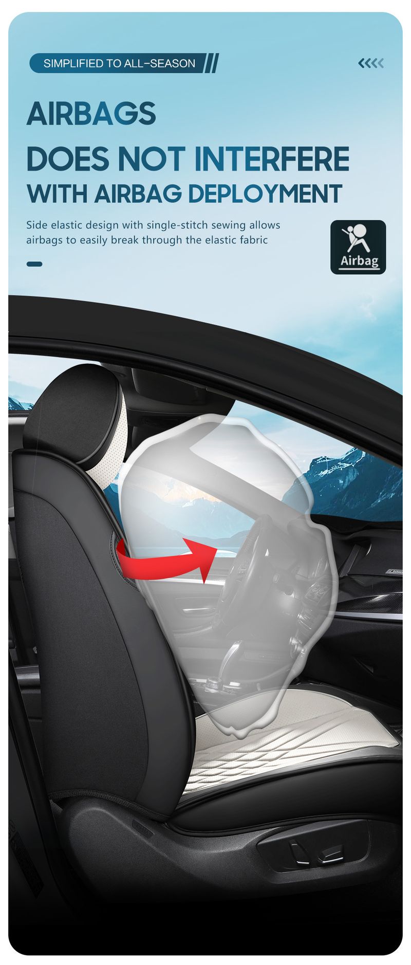 Set completo di coprisedili per auto in stile business a 5 posti, in pelle PU impermeabile di alta qualità, universali, adatti per la maggior parte di auto, camion e_voghion.com