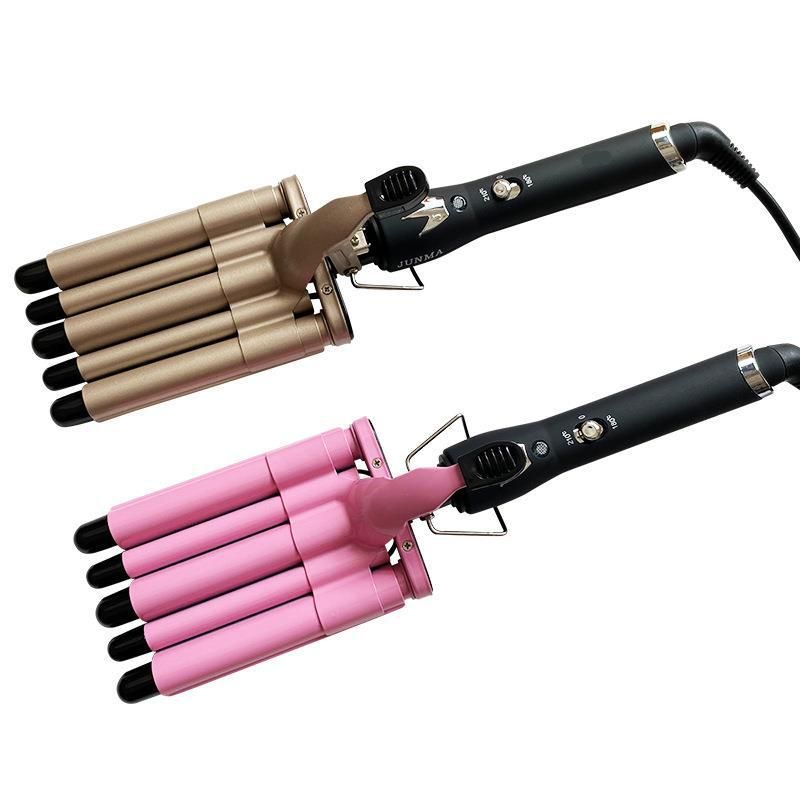 5-Barrel Hair Waver & Straightener – Dual Use Curling Iron (Adjustable Temperature 150-230°C Ionic Technology 360° Swivel Cord Ceramic Coated Plates)_voghion.com