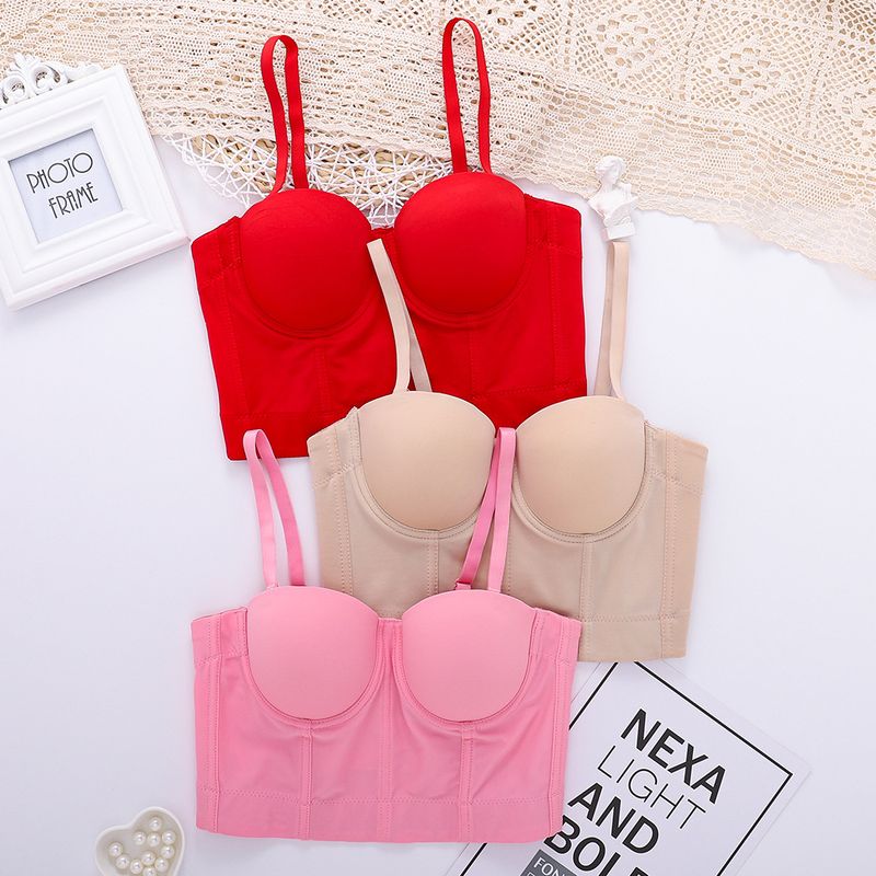 Vêtements pour femmes, caraco grande taille sans sous-vêtements, hauts pour filles sexy, style court, nombril exposé, haut tube sexy en arête de poisson, couleur unie_voghion.com