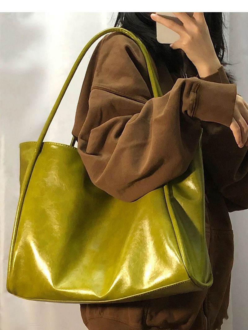 Capacity Tote Underarm Casual Versatile One Shoulder Large Handheld Design for Women's 2024 New Bag Trend_voghion.com