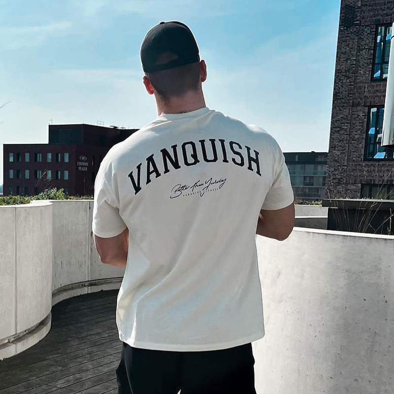 Muscle Fitness Kevad/suvi Uus Brother Ümarkaelus Sport vabaaja Meeste Jooks Magamine Avarate lühikeste varrukatega T-särk topp_voghion.com