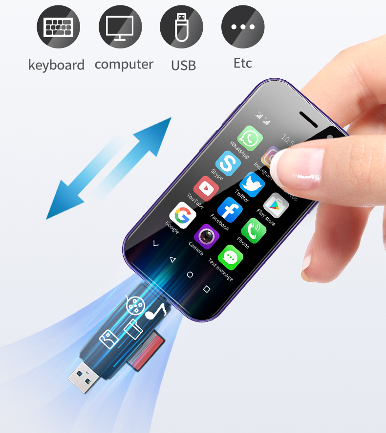 XS14 PRO mininutitelefon LTE 4G 2600 mAh 3,0 tolli ekraan Android 9.0 WIFI näotuvastus OTG FM väike mobiiltelefon_voghion.com