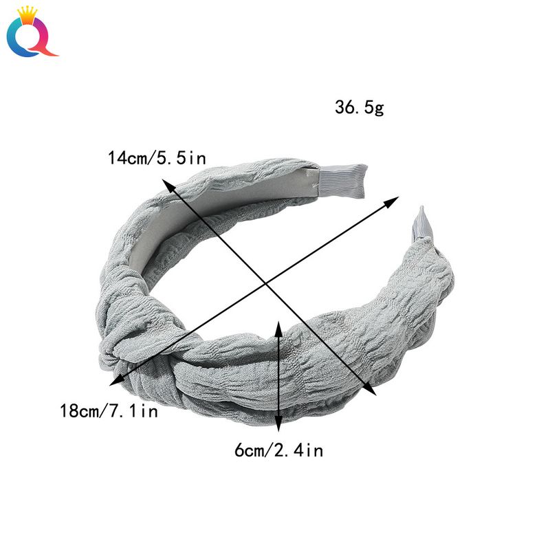 Korean Style Cream-Colored Puff Fabric Bow Headband For Women, Fashionable Hair Accessory For Daily Wear, Workout, And Home Use_voghion.com