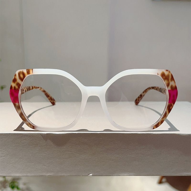 Trendy Polygon Personalized Blocking Anti Blue Light Glasses TR90 Internet Famous Same Style Plain Color High-end Sense_voghion.com