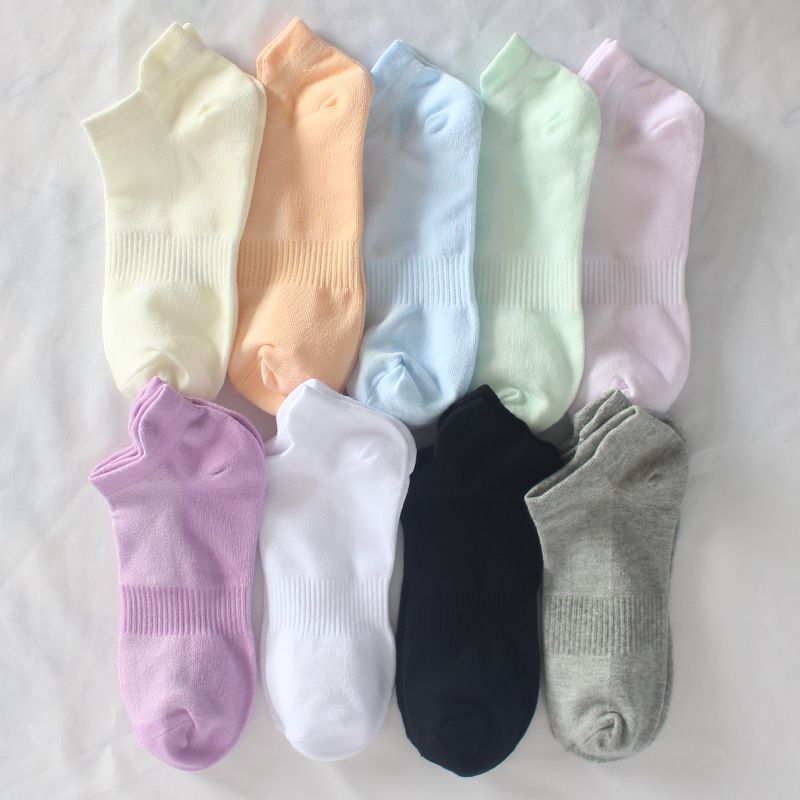 Sports socks Breathable mesh running socks Women's summer color thin boat socks low top shallow cut women's socks_voghion.com