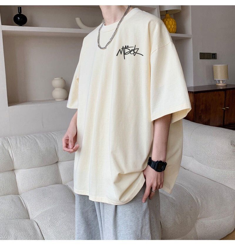 Maglietta a maniche corte da uomo, taglie forti, estiva, casual, ampia, con scollo rotondo e mezza manica, semplice e stampata._voghion.com