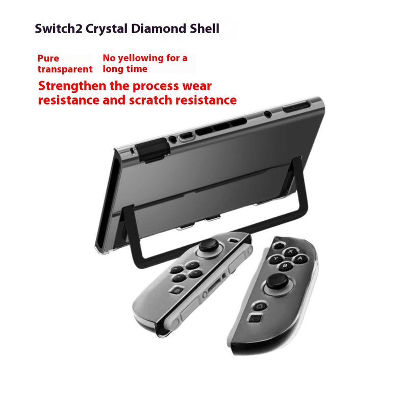 Capa protetora transparente para Switch 2 - Capa de TPU cristal para console e Joy-Cons - Capa macia com absorção de choque, antirriscos e resistente ao amarelamento_voghion.com