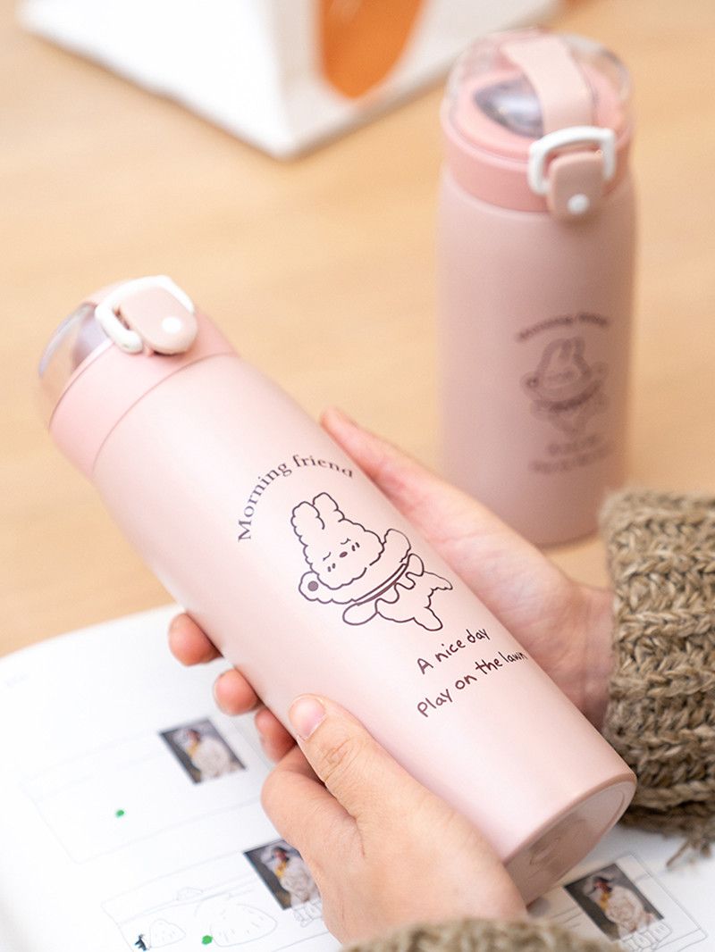 Thermos de dessin animé pour enfants - Gobelet mignon avec paille_voghion.com