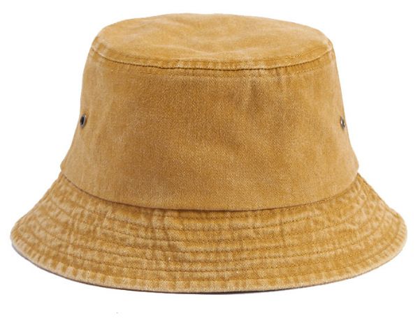 Chapéu de balde retrô lavado popular, simples, moderno, masculino e feminino, versátil, dobrável, jeans, chapéu de bacia, moda_voghion.com
