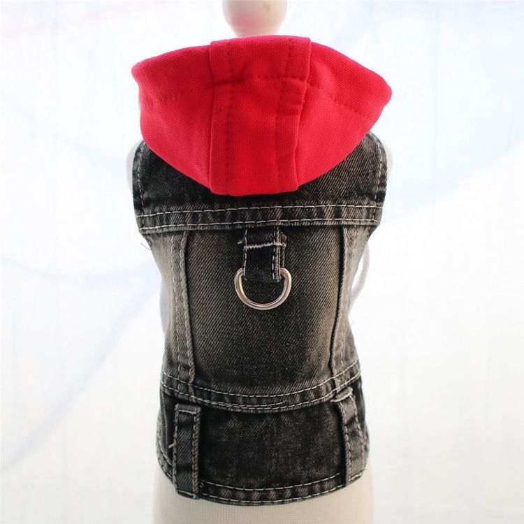 Hundeleine aus Denim, neue Kleidung für kleine Hunde, Weste_voghion.com