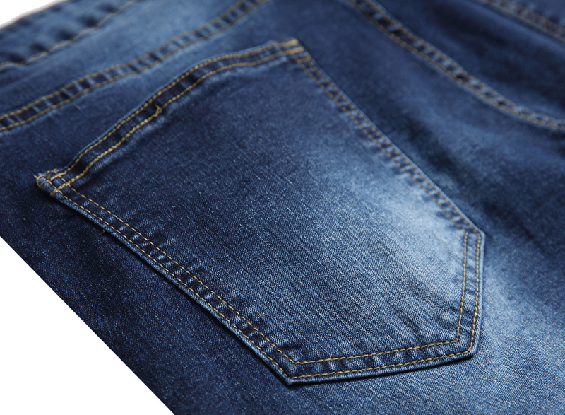 Pantaloncini di jeans con design strappato vintage, pantaloncini di jeans elasticizzati casual da uomo per l'estate_voghion.com