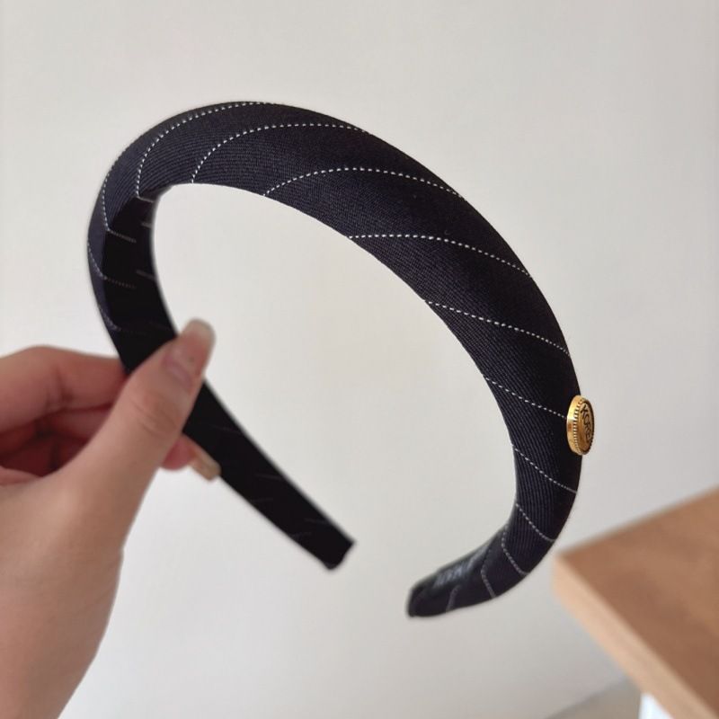 Spugna in twill per donna 2025 Nuova fascia per capelli con teschio alto, semplice e versatile, con clip per il lavaggio del viso e accessorio per capelli_voghion.com