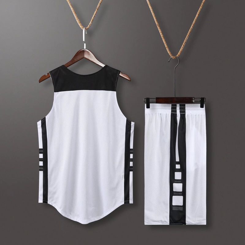 Double sided basketball suit, men's game sports team adult training uniform, printed vest, double-sided jersey_voghion.com