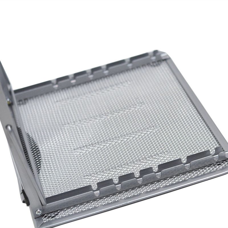 348 Metal Laptop Base Floor Folding Stand Wire Mesh Combination Tablet_voghion.com