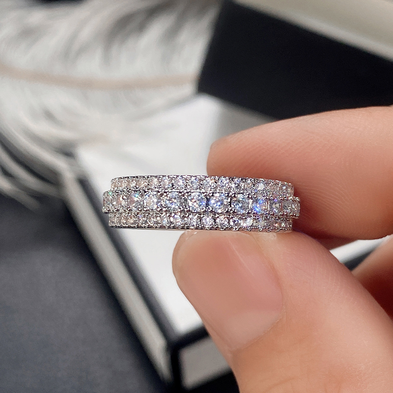 Women's Jewelry Ring, Exaggerated Luxury, Unisex Ring, Copper Plated Platinum Inlaid Zircon Jewelry_voghion.com