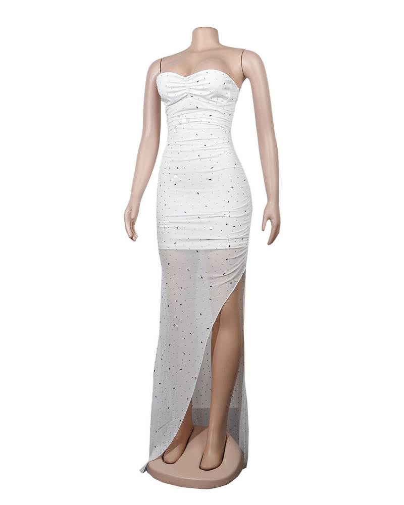 Women's fashion sexy slim drill dress_voghion.com