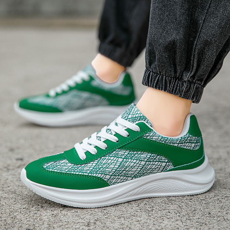 Scarpe da corsa leggere con suola morbida e traspirante, antiodore, in rete verde, da uomo e da donna, scarpe alla moda_voghion.com