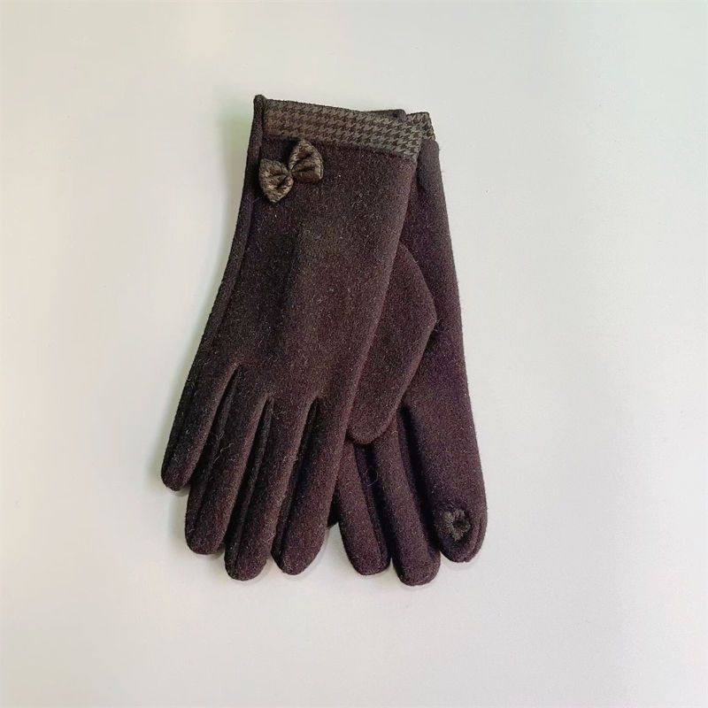 Cashmere gloves for women to keep warm cool in winter, simple cycling windproof, Korean version cute and versatile,_voghion.com