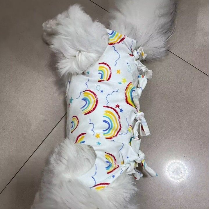 Combinaison d'allaitement respirante en coton pour animaux de compagnie, accessoire de stérilisation pour chat_voghion.com