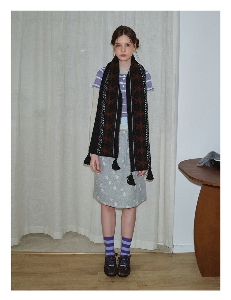 New Women's Fair Isle Pattern Scarf Stylish And Versatile_voghion.com