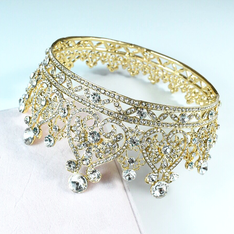 Couronne de mariée de style coréen, diadème de mariage, couronne de princesse, dix-huit ans, cérémonie de majorité, accessoires de mariage ronds d'anniversaire_voghion.com